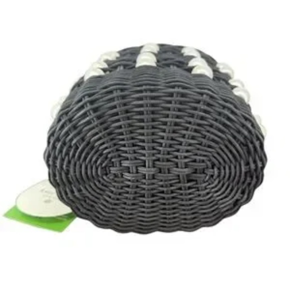 Kate Spade Target Pearl Embellished Black Woven Basket Bucket Bag Purse NWT - Picture 8 of 9